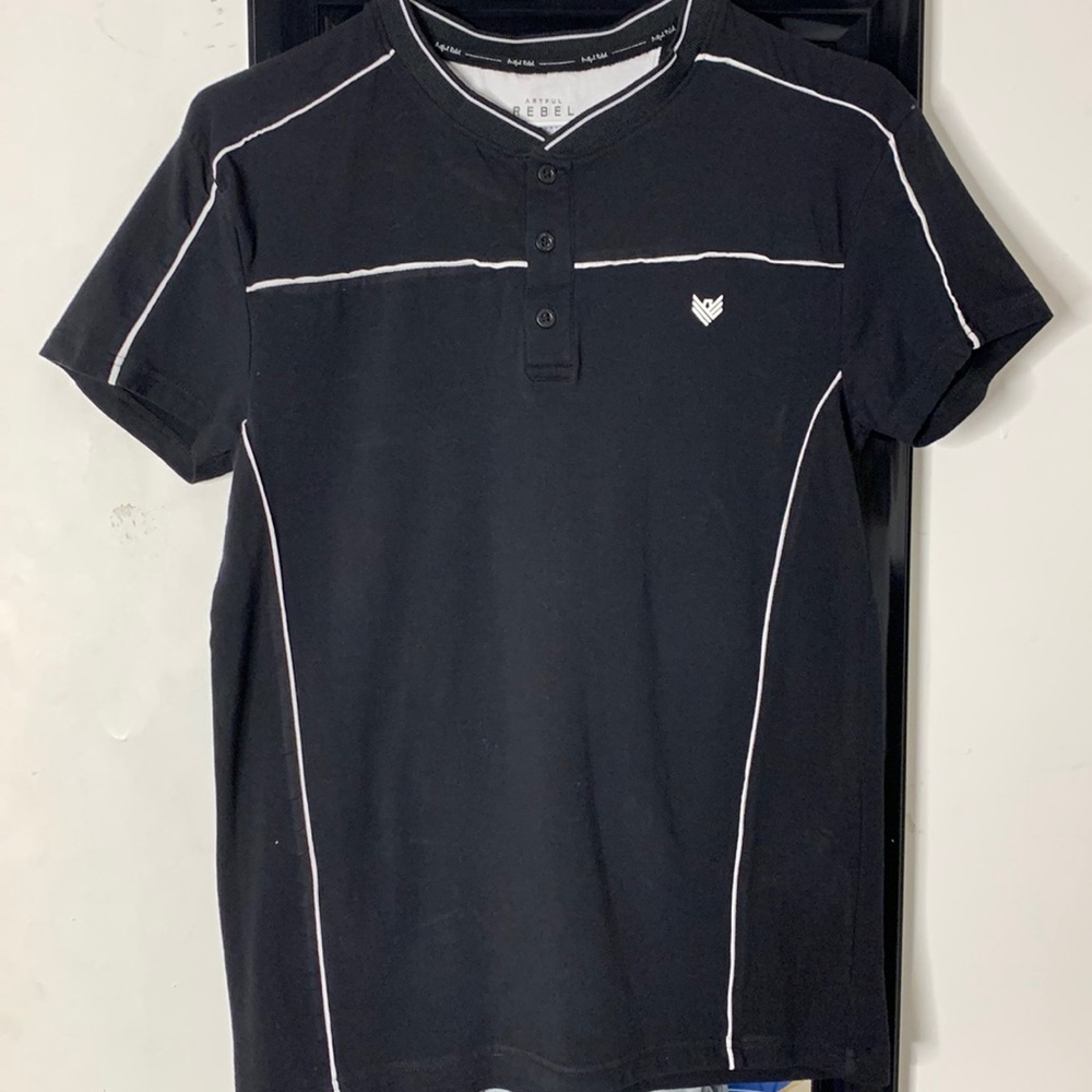 Small Men’s Black Artful Rebel Luxury Line T-Shirt